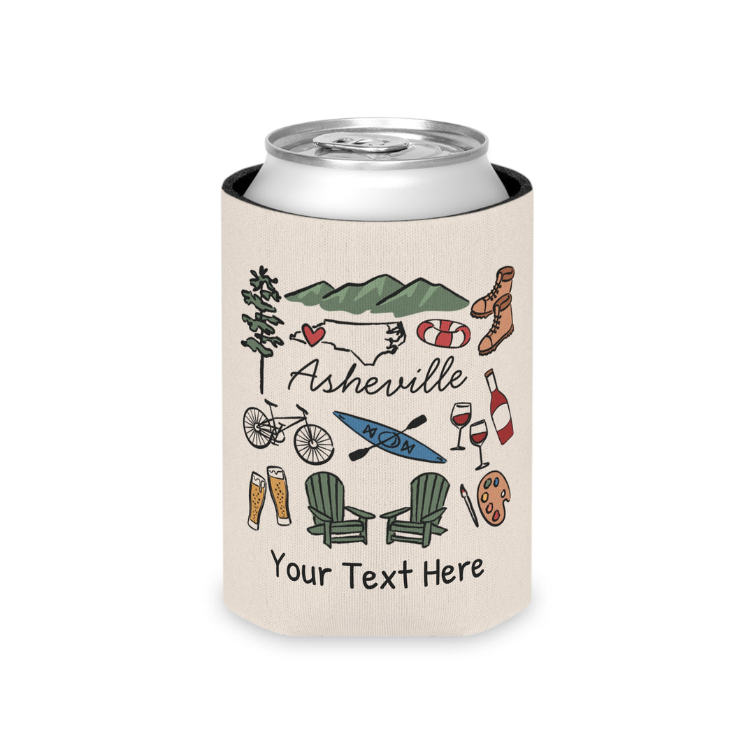 Asheville Can Cooler — Personalized Bachelorette Party Can Cooler