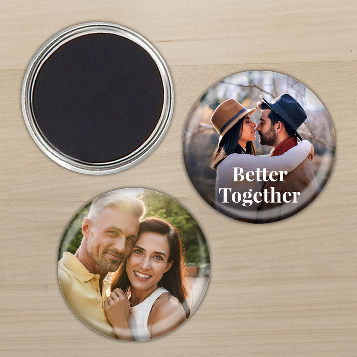 Personalized Magnets, Custom Round Magnets for Wedding Favors, Baby Showers, Party Favors 2.25" - Custom Save The Date Magnets