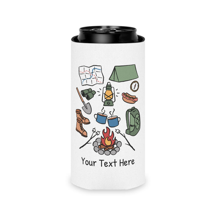 Camping Can Cooler — Personalized Bachelorette Party Can Cooler