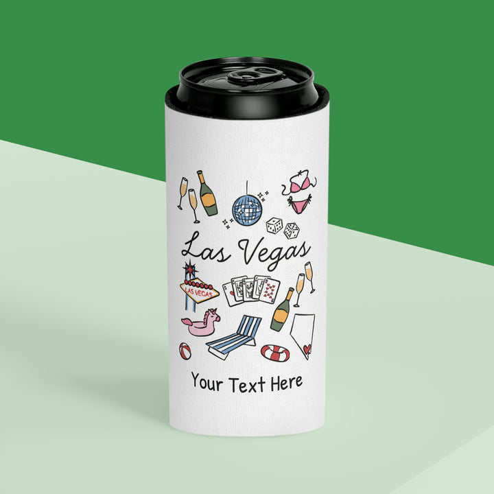 Las Vegas Can Cooler — Personalized Bachelorette Party Can Cooler