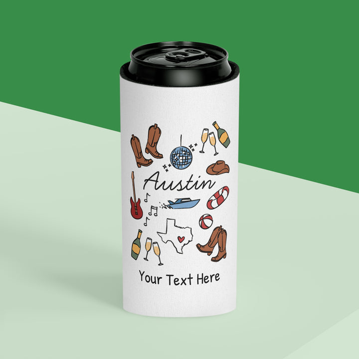 Austin Can Cooler — Personalized Bachelorette Party Can Cooler