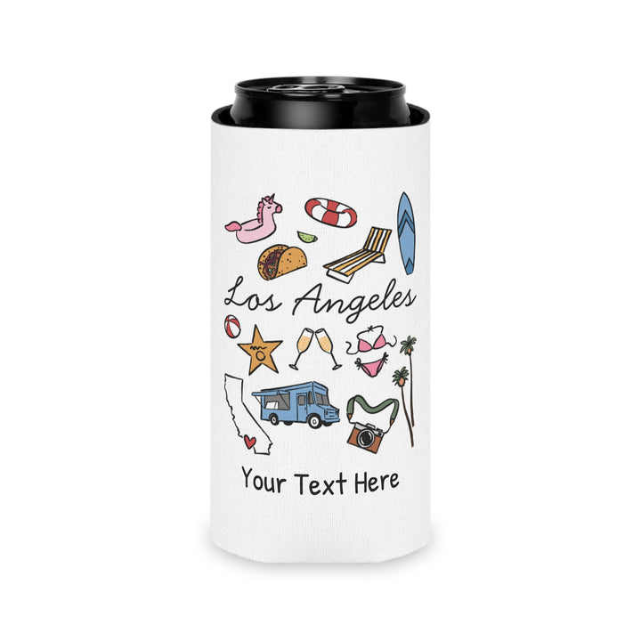 Los Angeles Can Cooler — Personalized Bachelorette Party Can Cooler