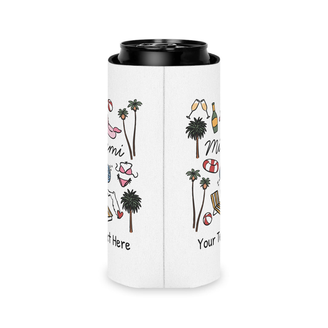 Miami Can Cooler — Personalized Bachelorette Party Can Cooler