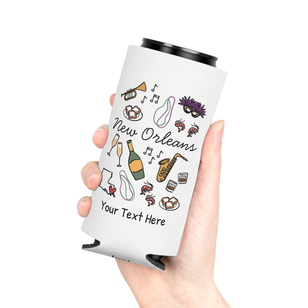 New Orleans Can Cooler — Personalized Bachelorette Party Can Cooler