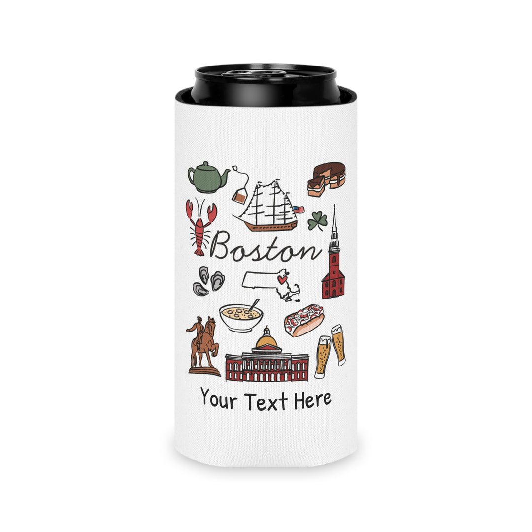 Boston Can Cooler — Personalized Bachelorette Party Can Cooler