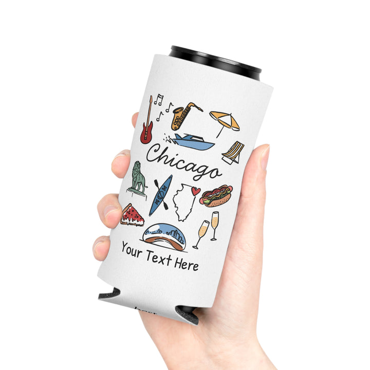 Chicago Can Cooler — Personalized Bachelorette Party Can Cooler