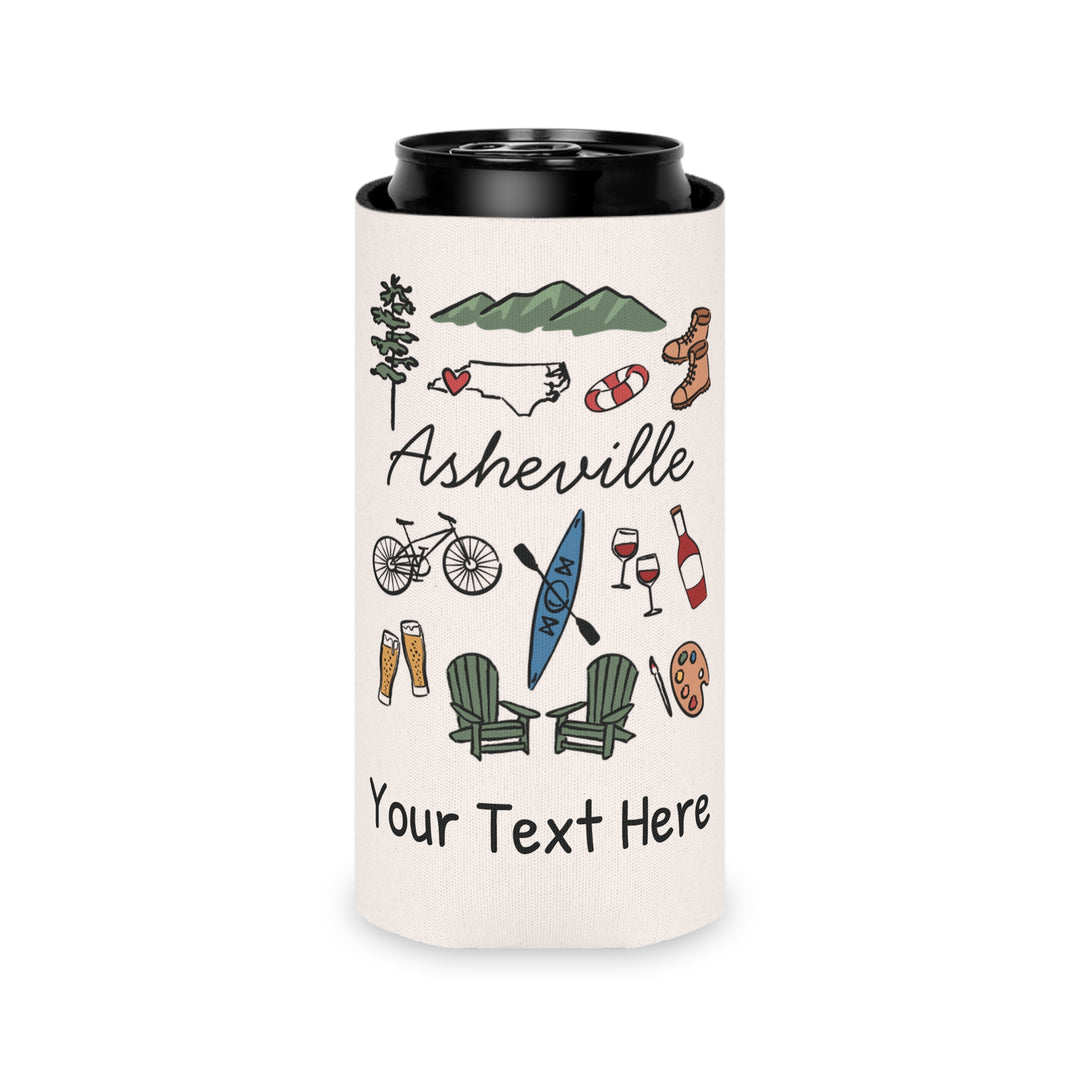 Asheville Can Cooler — Personalized Bachelorette Party Can Cooler