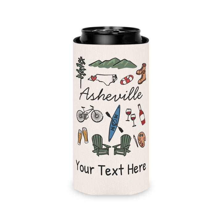Asheville Can Cooler — Personalized Bachelorette Party Can Cooler