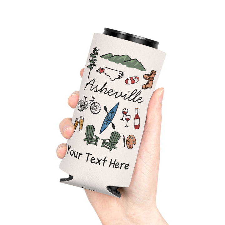 Asheville Can Cooler — Personalized Bachelorette Party Can Cooler