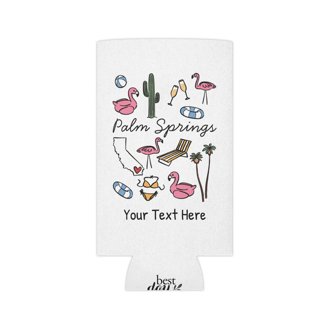 Palm Springs Can Cooler — Personalized Bachelorette Party Can Cooler