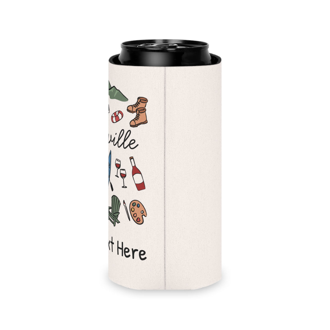 Asheville Can Cooler — Personalized Bachelorette Party Can Cooler