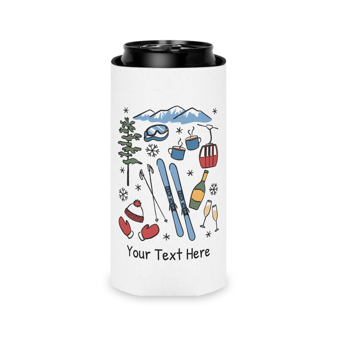 Ski Can Cooler — Personalized Bachelorette Party Can Cooler