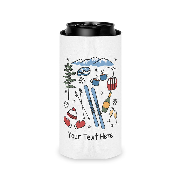 Ski Can Cooler — Personalized Bachelorette Party Can Cooler
