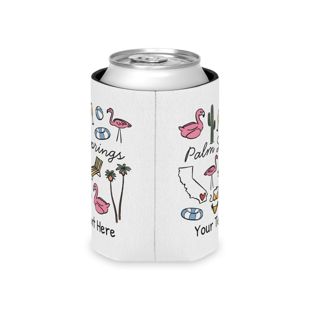 Palm Springs Can Cooler — Personalized Bachelorette Party Can Cooler