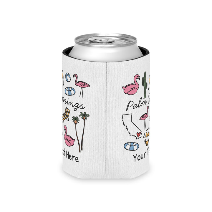 Palm Springs Can Cooler — Personalized Bachelorette Party Can Cooler