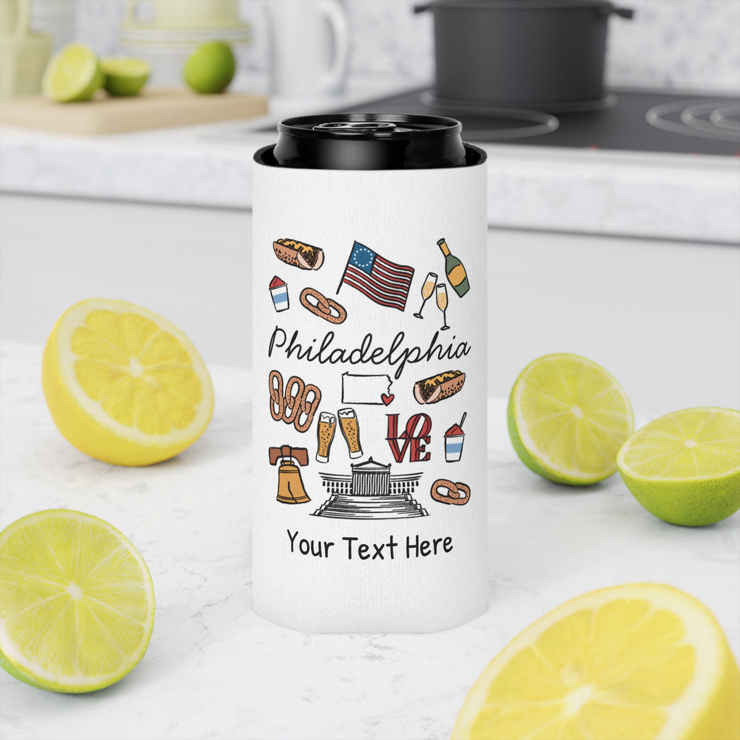 Philadelphia Can Cooler — Personalized Bachelorette Party Can Cooler