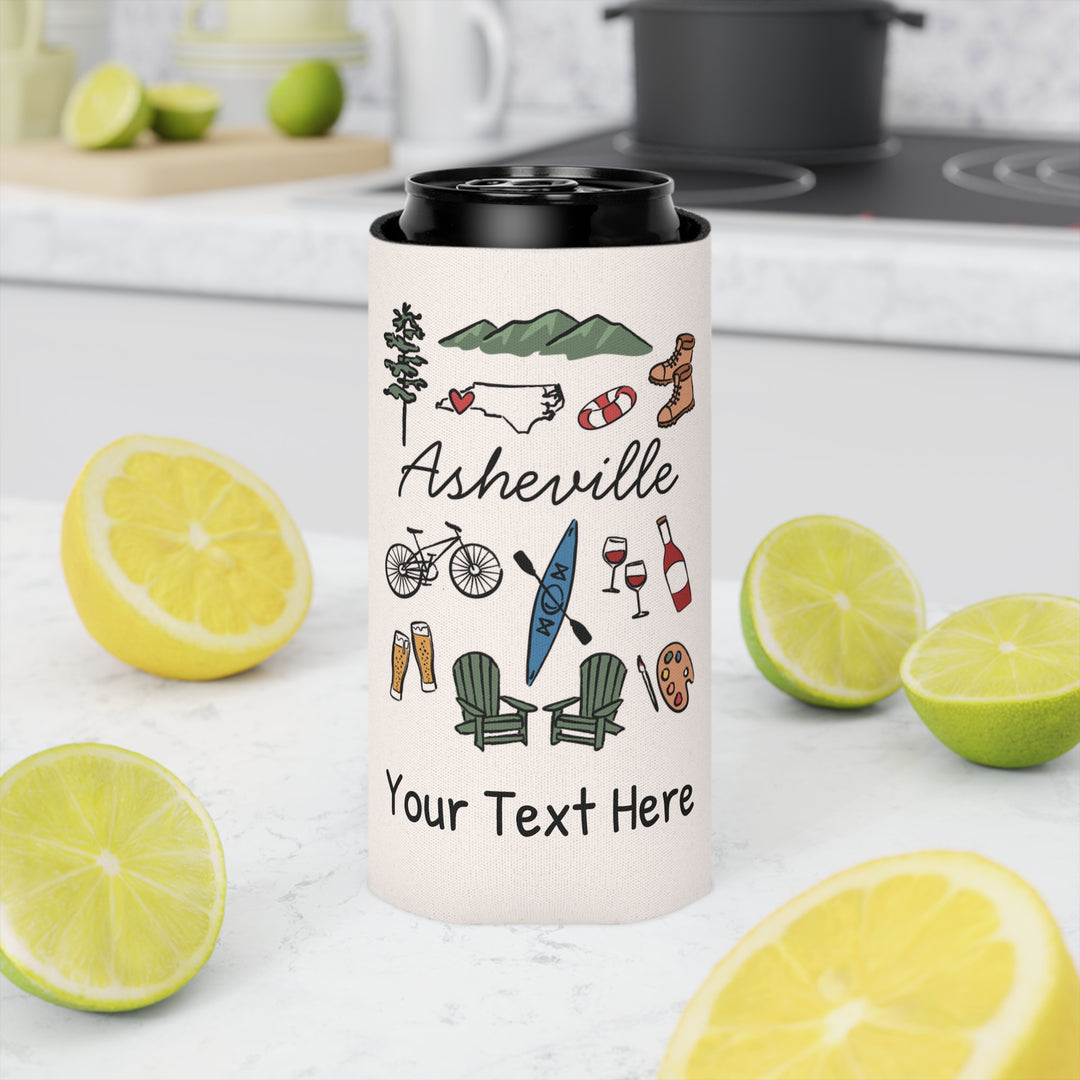 Asheville Can Cooler — Personalized Bachelorette Party Can Cooler
