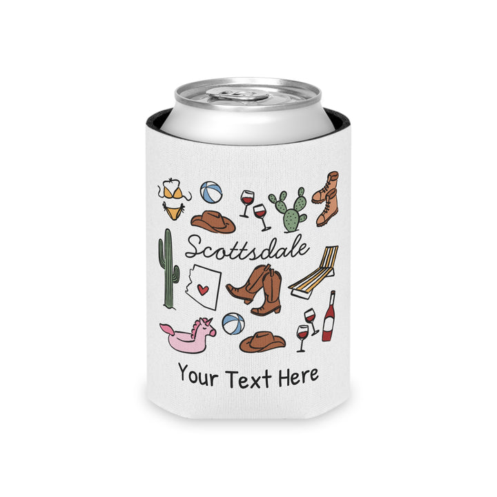 Scottsdale Can Cooler — Personalized Bachelorette Party Can Cooler