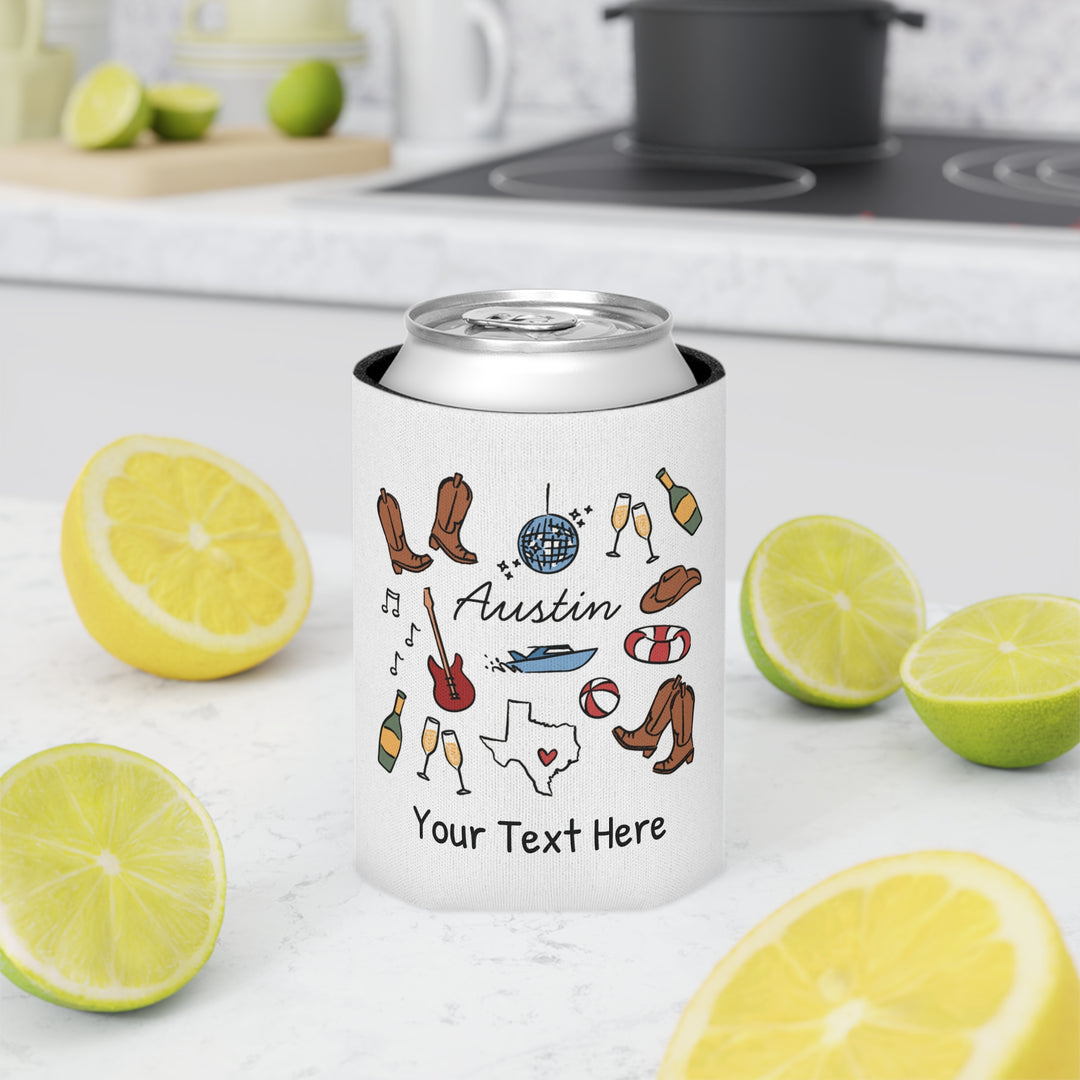 Austin Can Cooler — Personalized Bachelorette Party Can Cooler