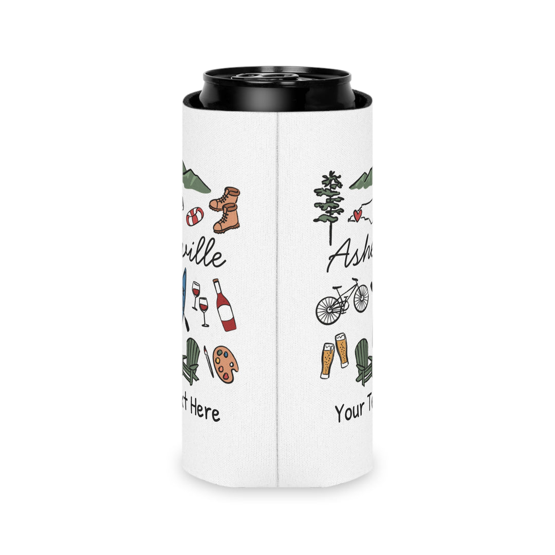 Asheville Can Cooler — Personalized Bachelorette Party Can Cooler