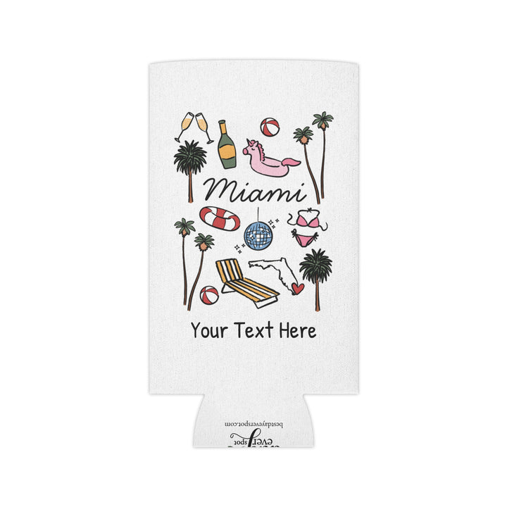 Miami Can Cooler — Personalized Bachelorette Party Can Cooler