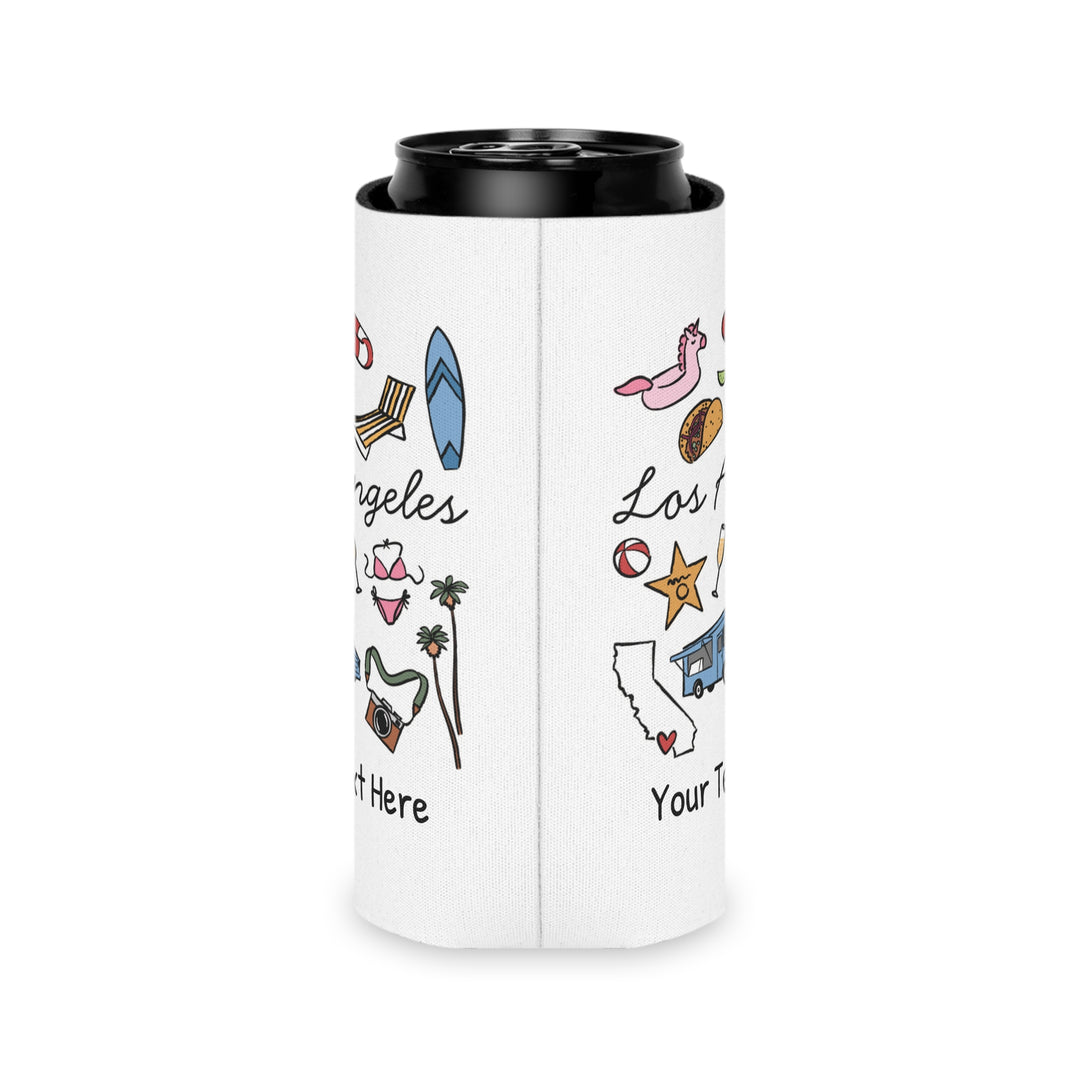 Los Angeles Can Cooler — Personalized Bachelorette Party Can Cooler