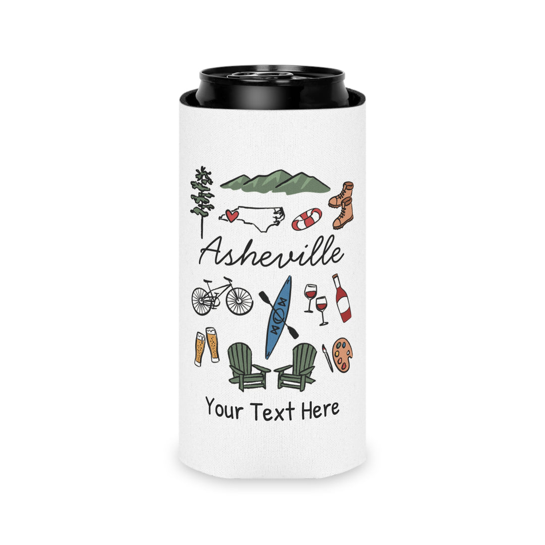 Asheville Can Cooler — Personalized Bachelorette Party Can Cooler