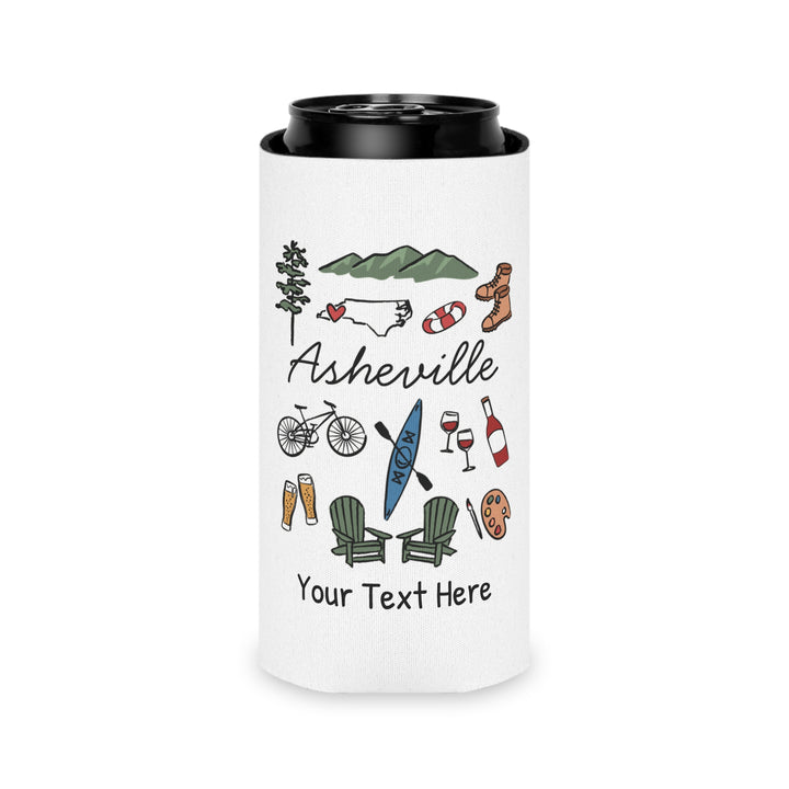 Asheville Can Cooler — Personalized Bachelorette Party Can Cooler