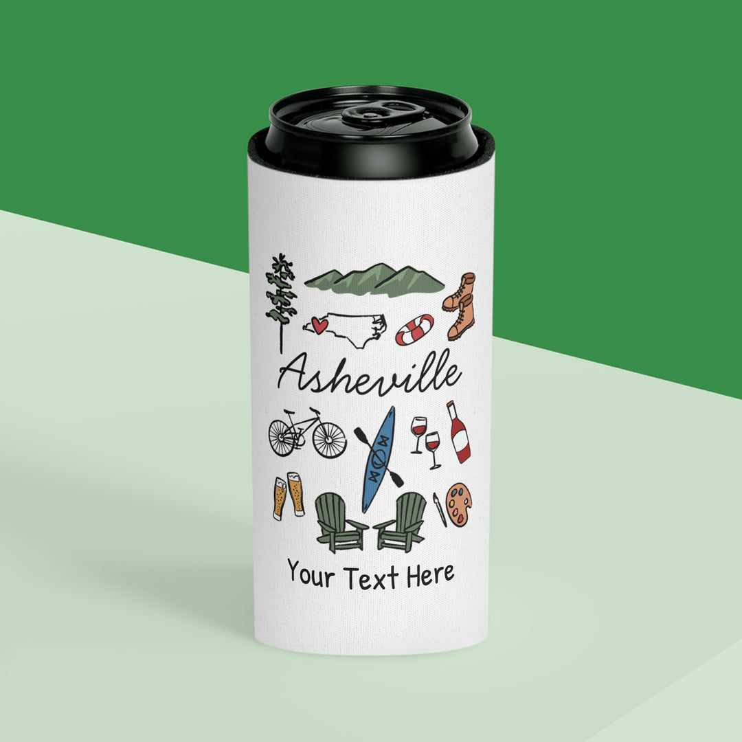 Asheville Can Cooler — Personalized Bachelorette Party Can Cooler