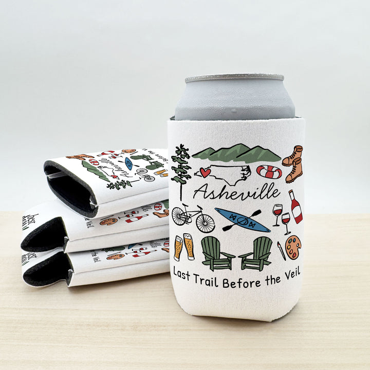 Asheville Can Cooler — Personalized Bachelorette Party Can Cooler