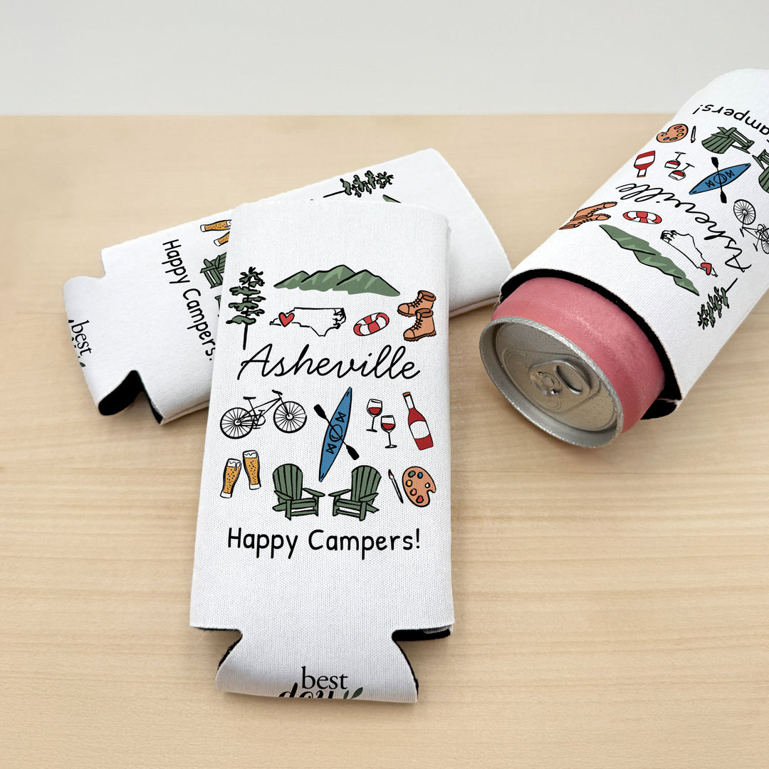Asheville Can Cooler — Personalized Bachelorette Party Can Cooler