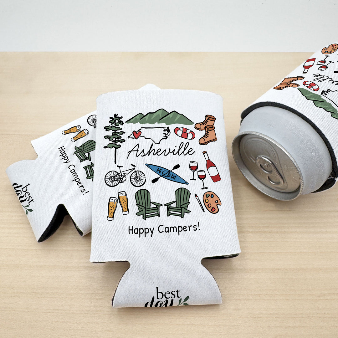 Asheville Can Cooler — Personalized Bachelorette Party Can Cooler