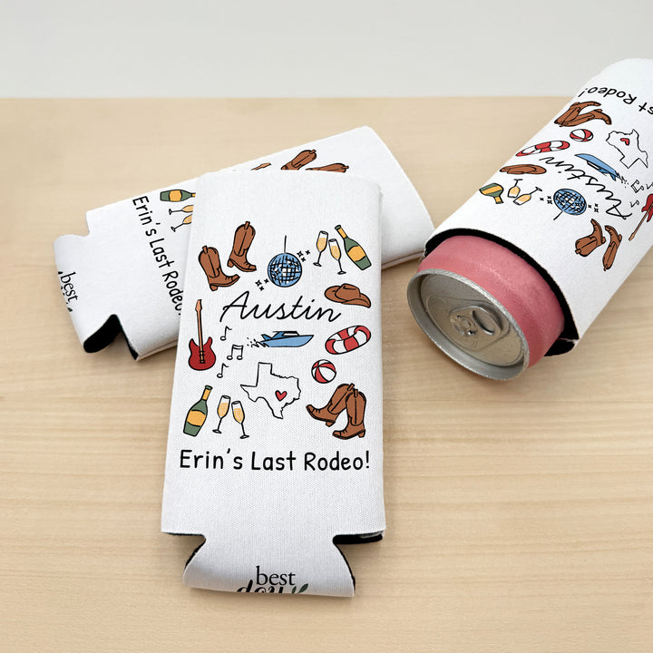 Austin Can Cooler — Personalized Bachelorette Party Can Cooler