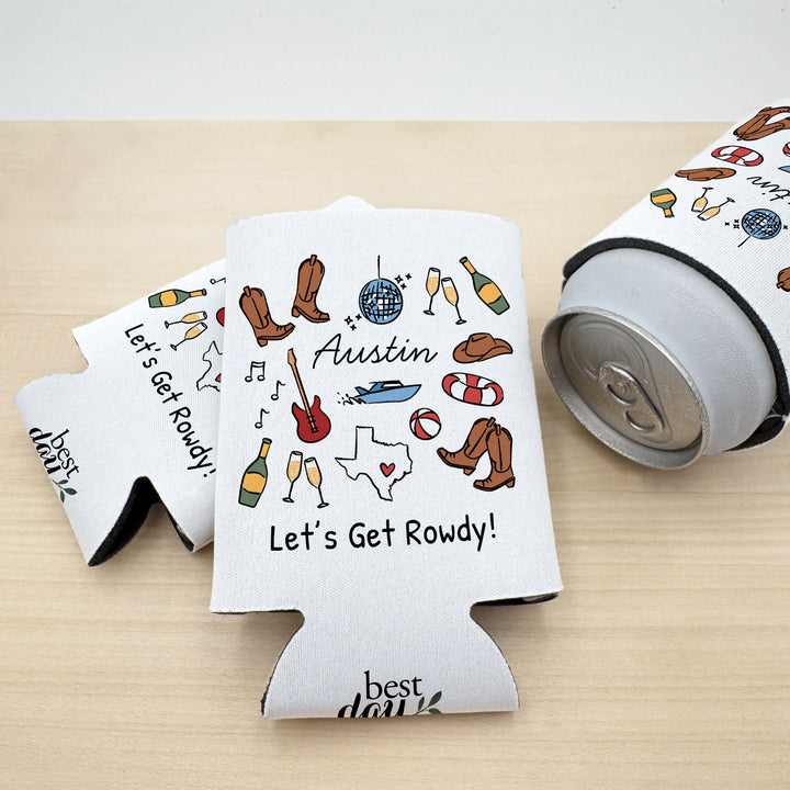 Austin Can Cooler — Personalized Bachelorette Party Can Cooler