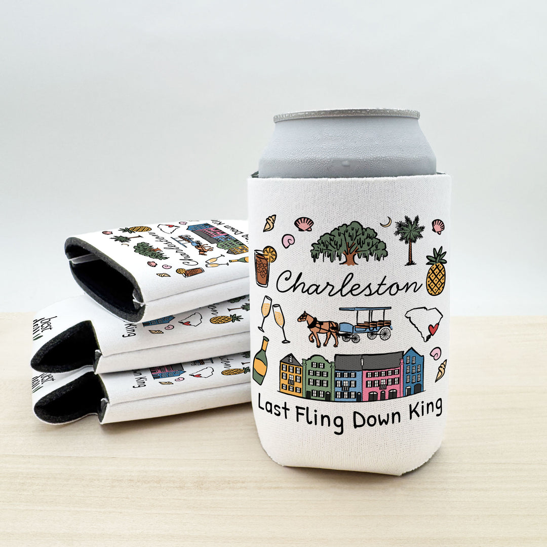 Charleston Can Cooler — Personalized Bachelorette Party Can Cooler