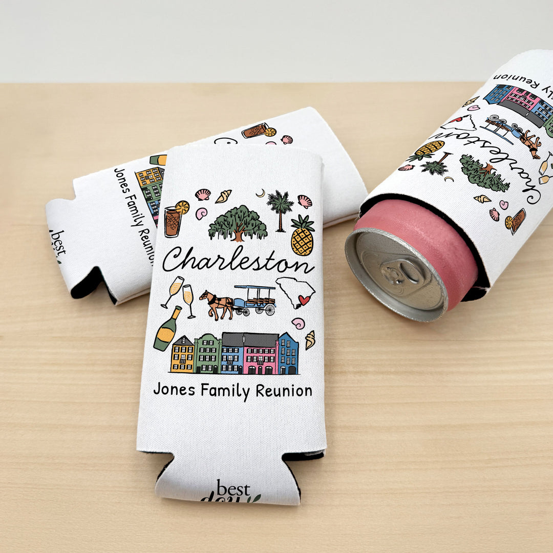 Charleston Can Cooler — Personalized Bachelorette Party Can Cooler