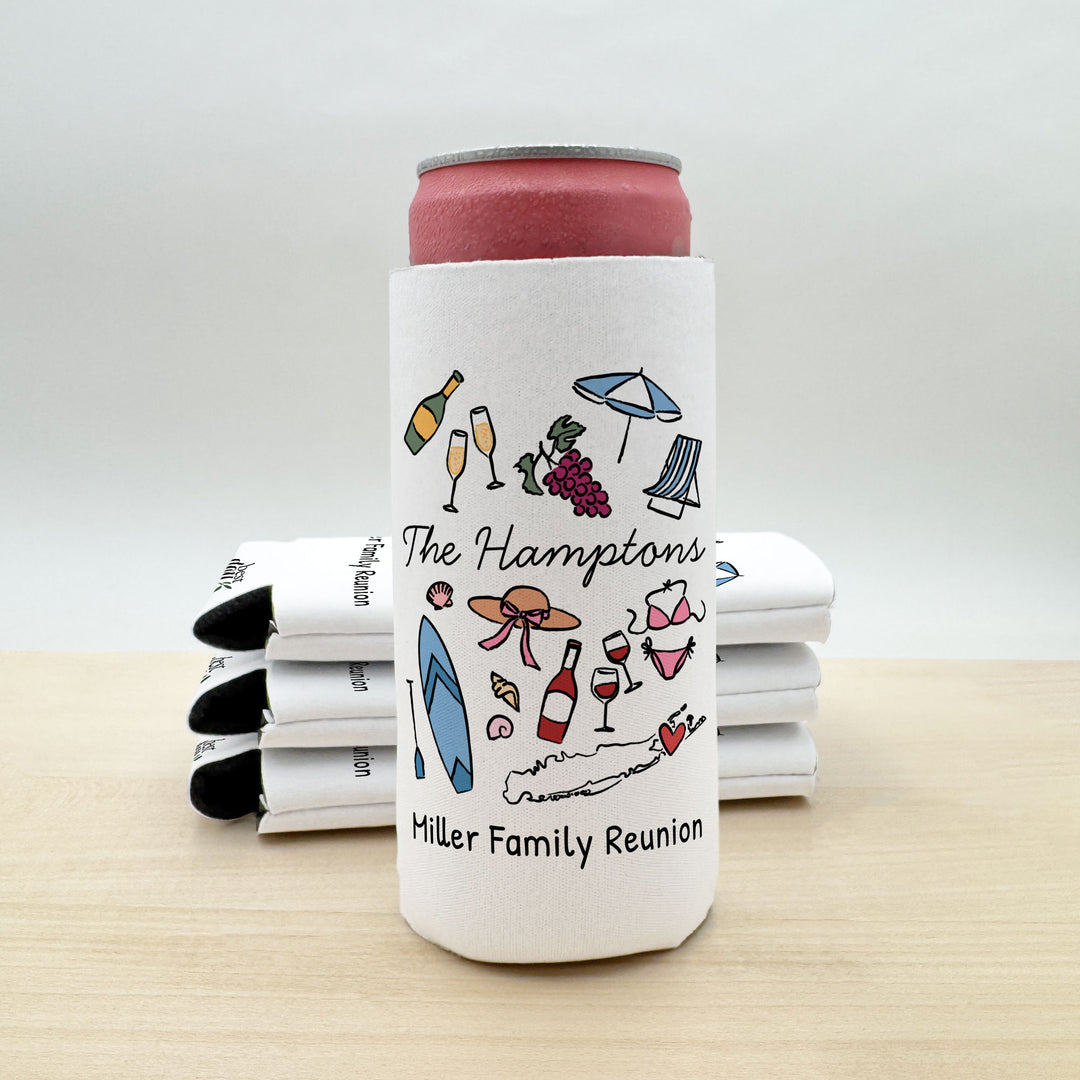 Hamptons Can Cooler — Personalized Bachelorette Party Can Cooler
