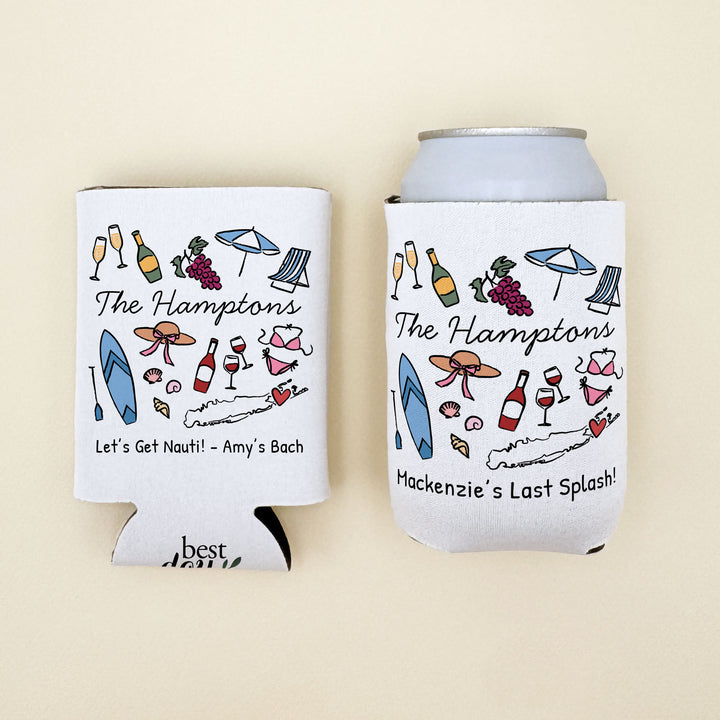 Hamptons Can Cooler — Personalized Bachelorette Party Can Cooler