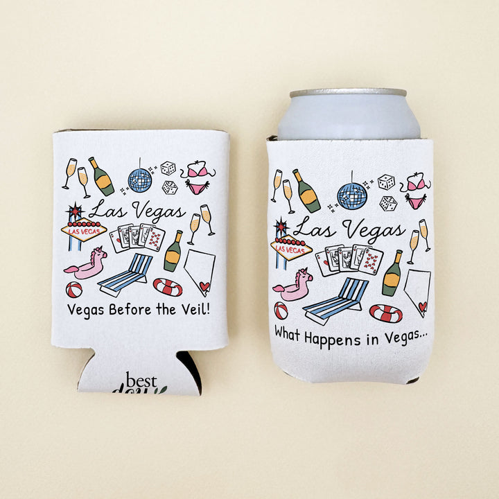 Las Vegas Can Cooler — Personalized Bachelorette Party Can Cooler