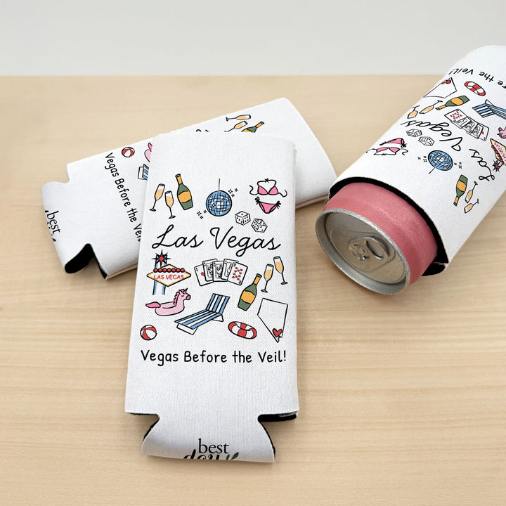 Las Vegas Can Cooler — Personalized Bachelorette Party Can Cooler