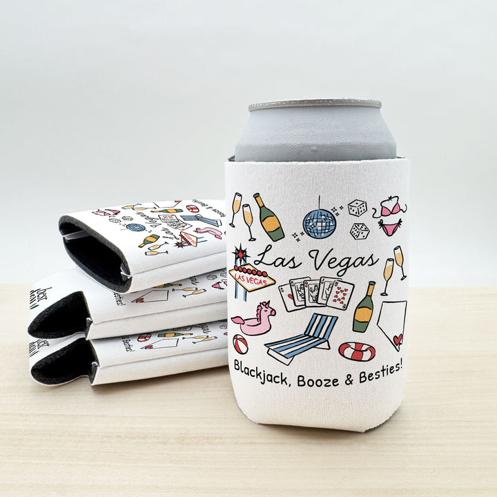 Las Vegas Can Cooler — Personalized Bachelorette Party Can Cooler