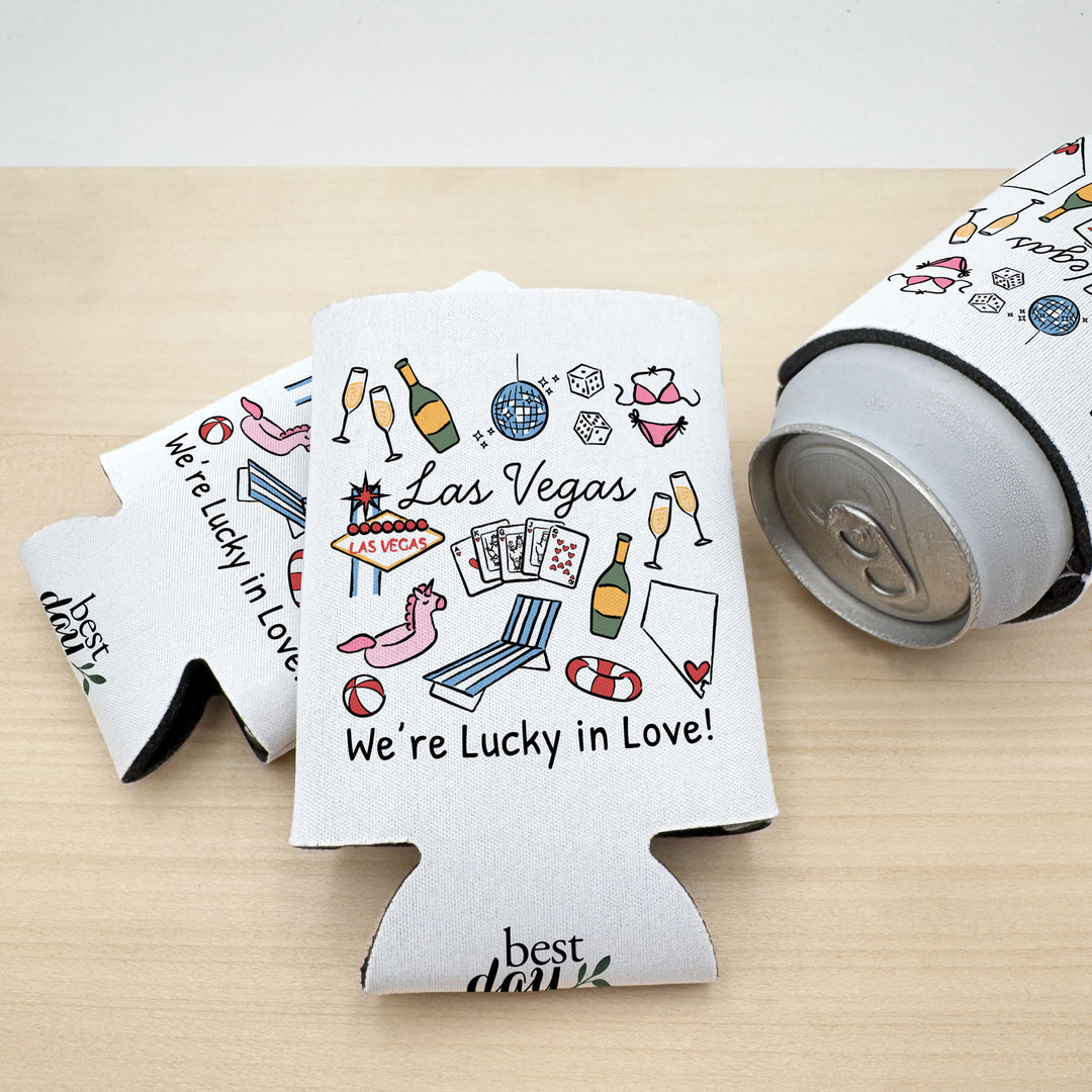 Las Vegas Can Cooler — Personalized Bachelorette Party Can Cooler