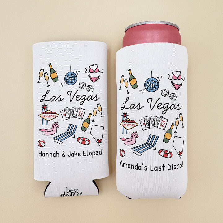 Las Vegas Can Cooler — Personalized Bachelorette Party Can Cooler