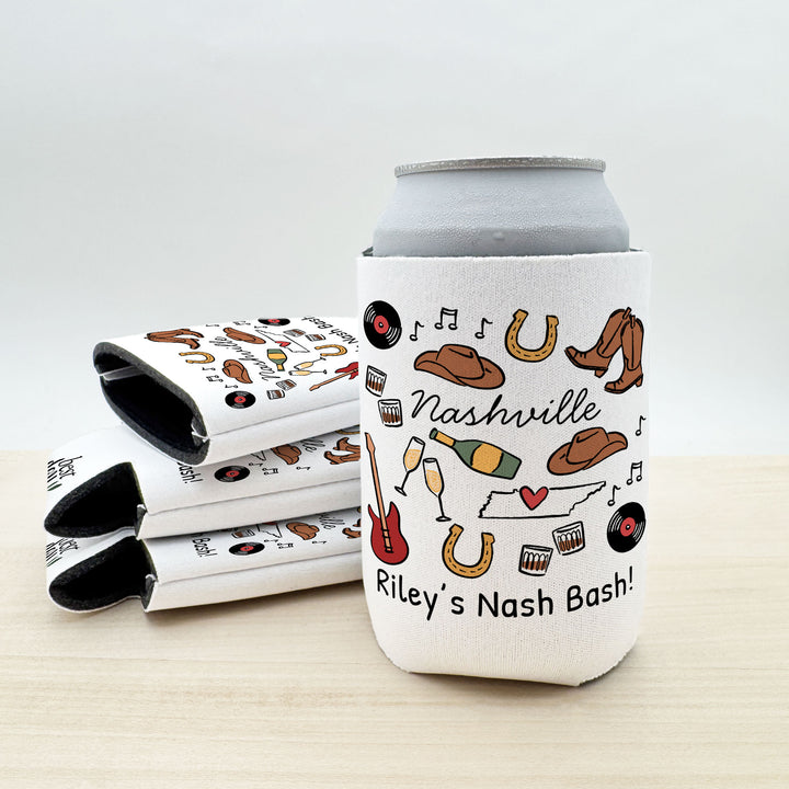 Nashville Can Cooler — Personalized Bachelorette Party Can Cooler