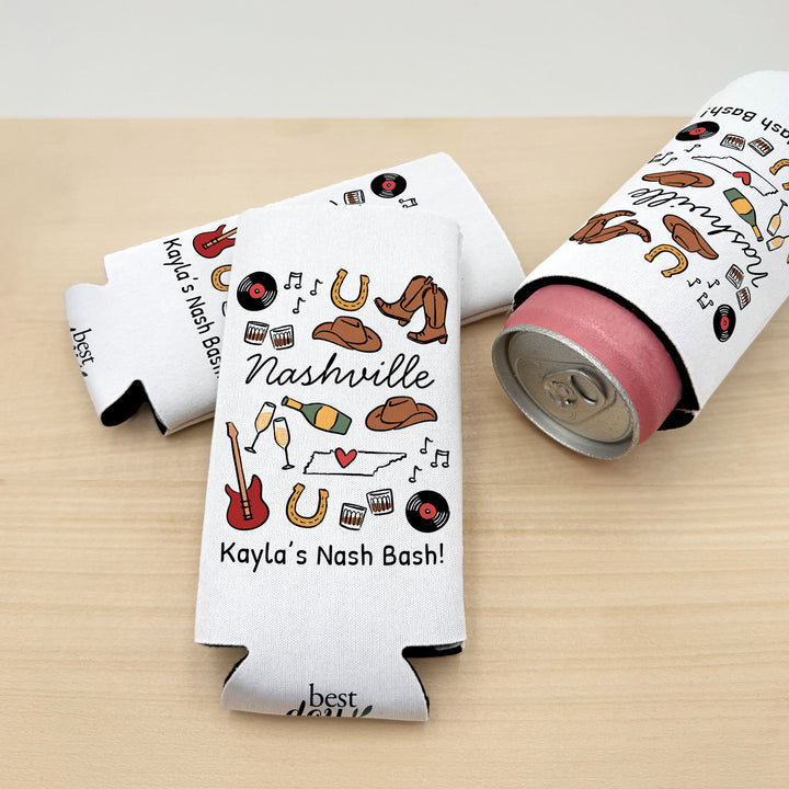 Nashville Can Cooler — Personalized Bachelorette Party Can Cooler