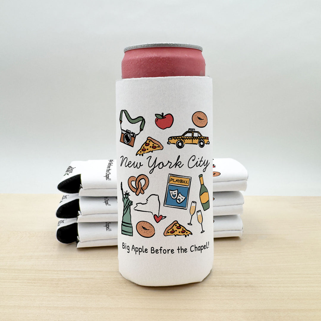 New York City Can Cooler — Personalized Bachelorette Party Can Cooler