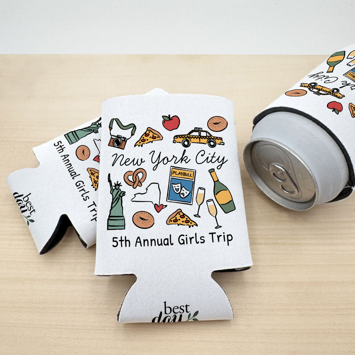 New York City Can Cooler — Personalized Bachelorette Party Can Cooler