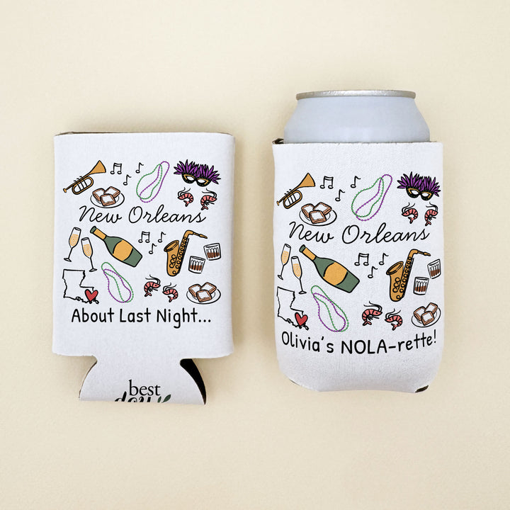 New Orleans Can Cooler — Personalized Bachelorette Party Can Cooler