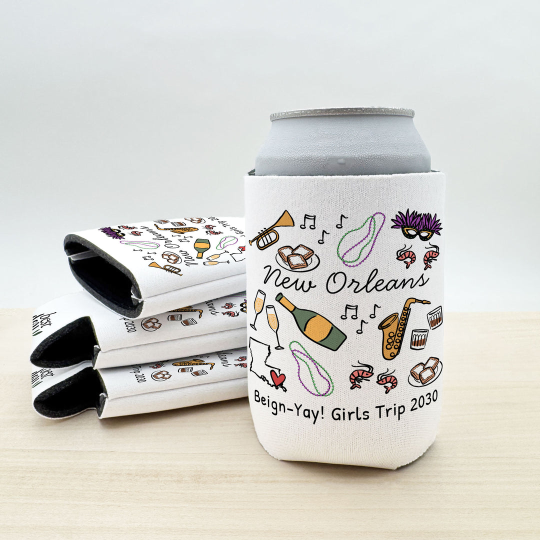 New Orleans Can Cooler — Personalized Bachelorette Party Can Cooler