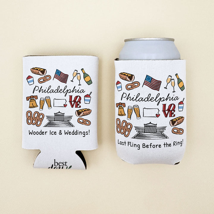 Philadelphia Can Cooler — Personalized Bachelorette Party Can Cooler